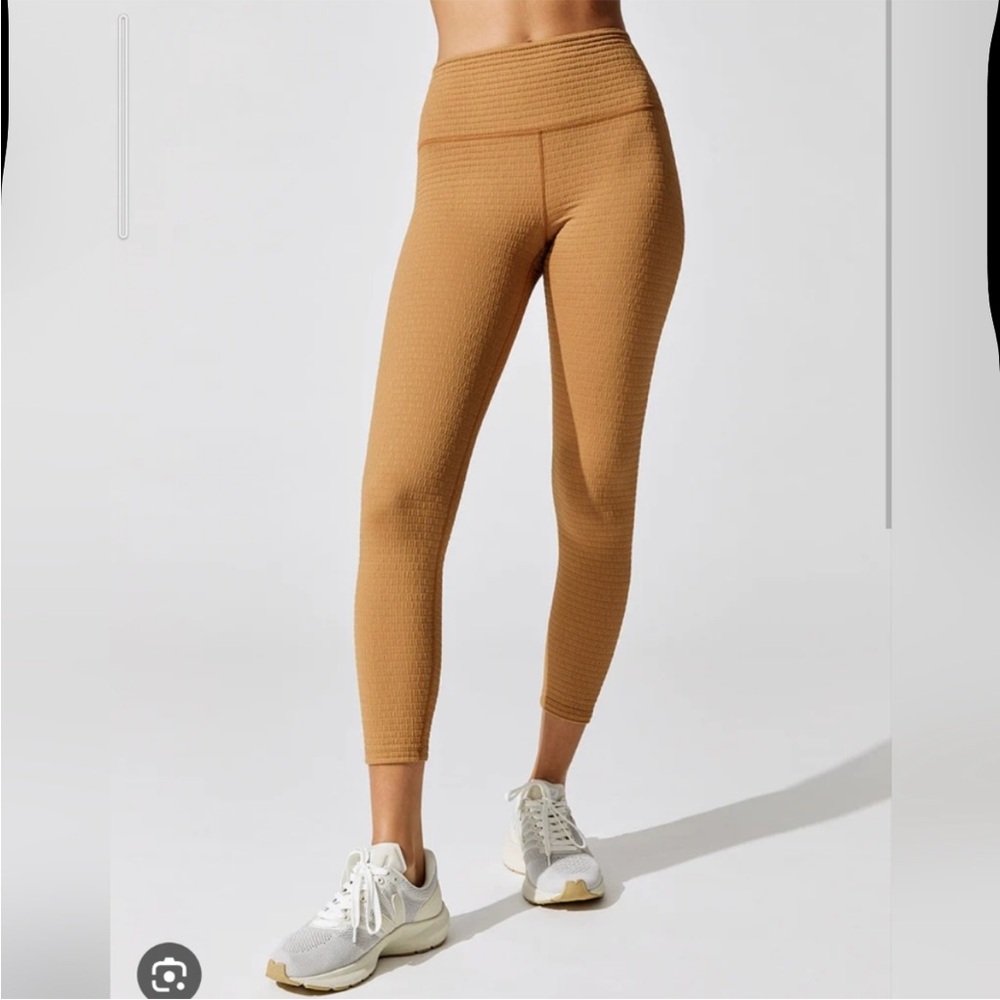 BNWT CARBON38 - XS - CAMEL HIGH-WAIST TEXTURED JACQUARD LEGGINGS SIZE SOLD OUT